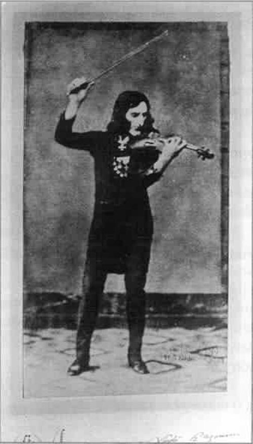 Единственная фотография, точнее дагерротип, Никколо Паганини (Niccolo Paganini). 1782–1840 г