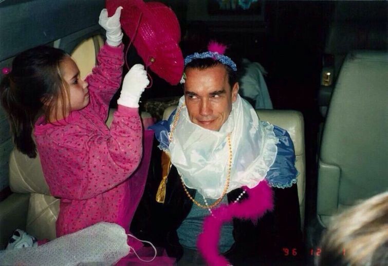 Арнольд Шварценеггер со своей дочерью Кристиной, 1996 год