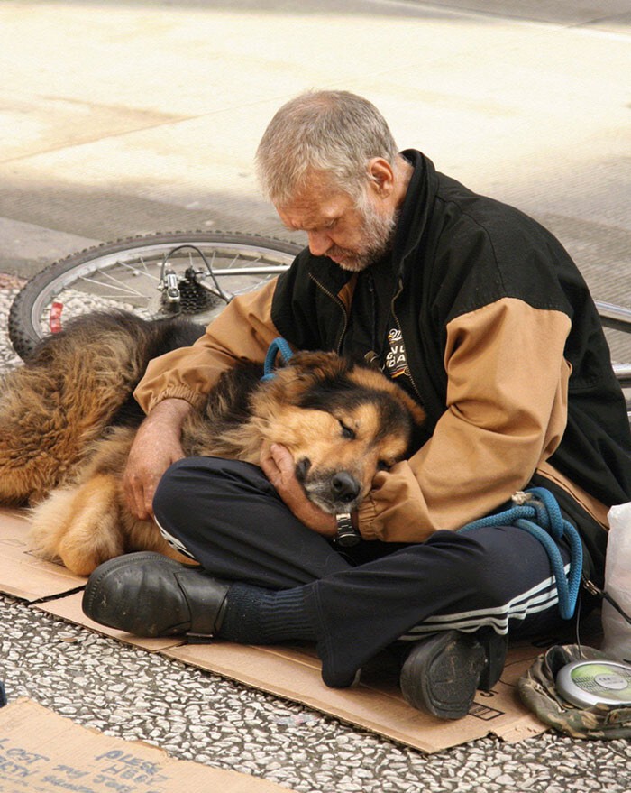 11. Бездомный с собакой 