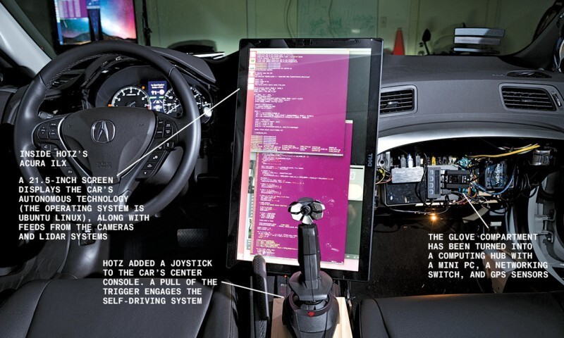 Хакер Geohot за несколько месяцев создал беспилотный автомобиль