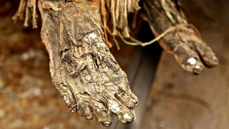 Жуткие копчёные мумии в  Папуа-Новой Гвинее