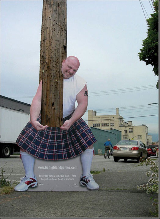 Реклама традиционных шотландских «олимпийских игр» – Highland Games.