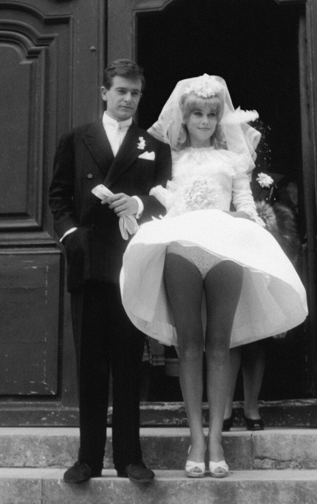Свадьба актрисы Катрин Денев и фотографа Дэвида Бэйли, 1962 год
