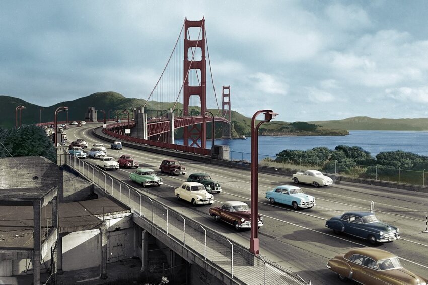 The Golden Gate Bridge, 1949