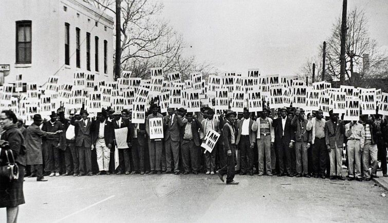 Забастовка чернокожих уборщиков. США, 1968 г.   