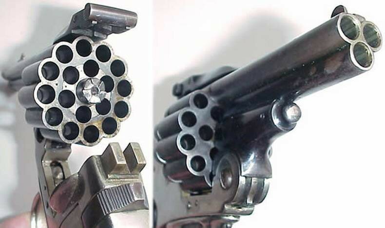 Впрочем, если двух стволов в револьвере вам уже мало, можете воспользоваться трехствольным