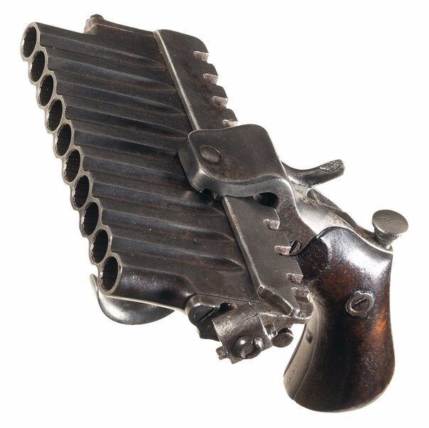 10-зарядный французский пистолет середины XIX века