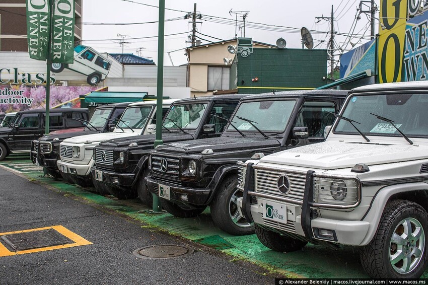 Европейские автомобили с левым рулём в Японии
