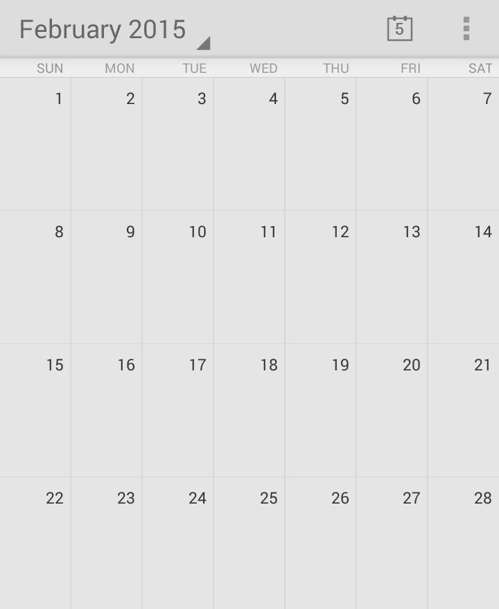 13. Февраль 2015 и календарь