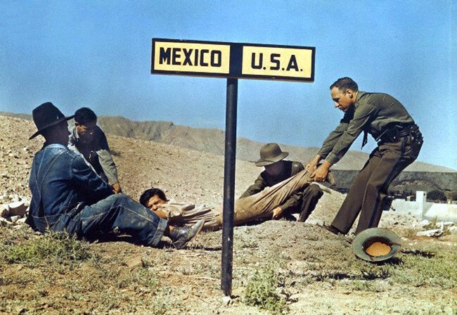 Американские пограничники пытаются втянуть преступника на свою территорию, чтобы не дать ему скрыться в Мексике, 1920