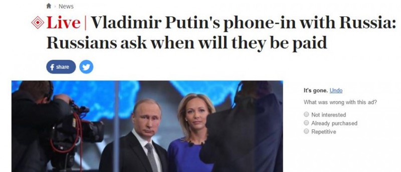 Прямая линия с Путиным. Заголовки иностранных СМИ 