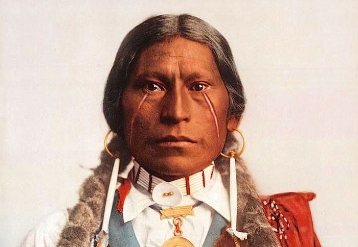 Вождь хикарилья-апачей, 1899 г., фотограф Уильям Генри Джексон