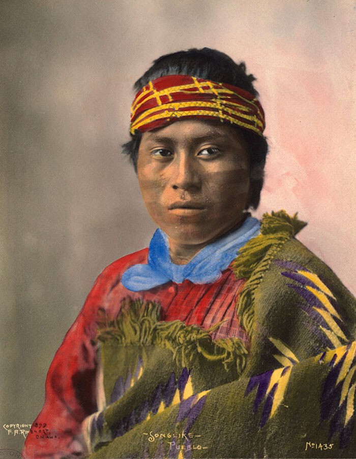 "Подобный песне". Индеец племени пуэбло, 1899 г., фотограф Ф. А. Райнхарт
