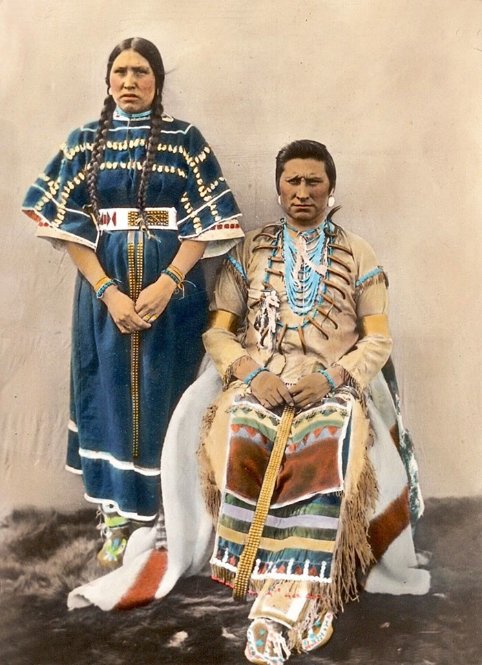 Пара. Племя черноногих. Монтана, начало 1900-х, Вальтер МакКлинток