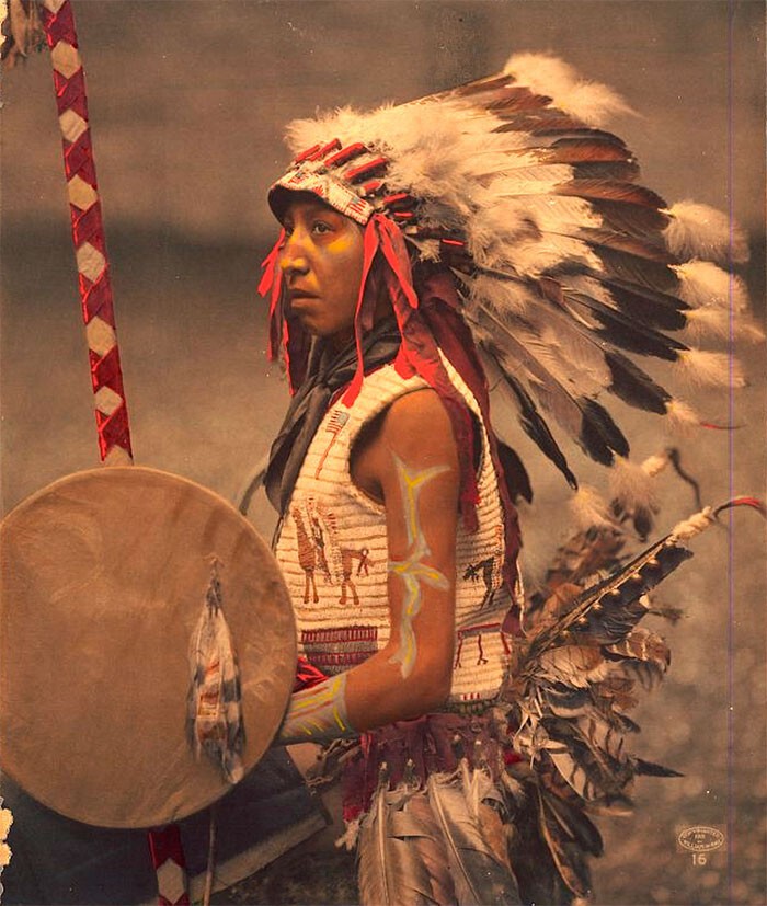 Чарльз Американский Конь (сын вождя Американский конь). Оглала лакота. 1901 г., фотограф Уильям Герман Рау