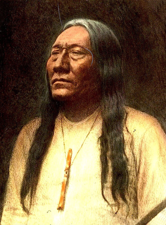 Вождь Бешеный Волк. Племя черноногие. Монтана, начало 1900-х, Вальтер МакКлинток