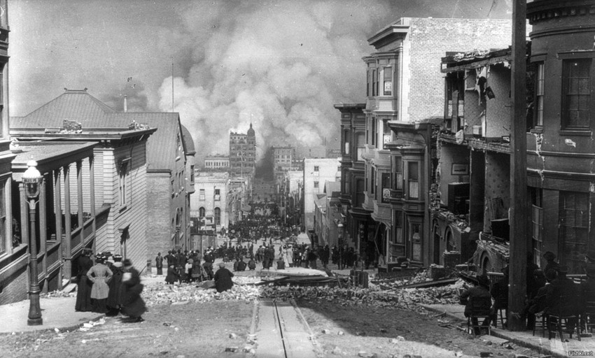 Землетрясение в Сан-Франциско, произошло  18 апреля 1906 года