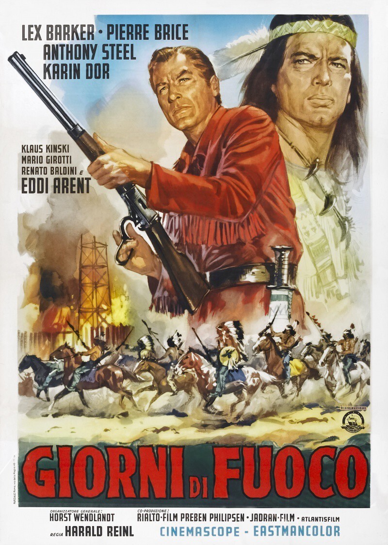 12. «Виннету - сын Инчу-Чуна» / Winnetou (ФРГ-СФРЮ-Италия, 1963, в СССР - 1975, вестерн, реж. Харальд Райнль) 56 млн.