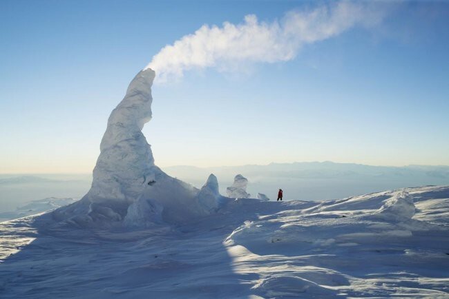Ледяные башни и пещеры вулкана Эребус