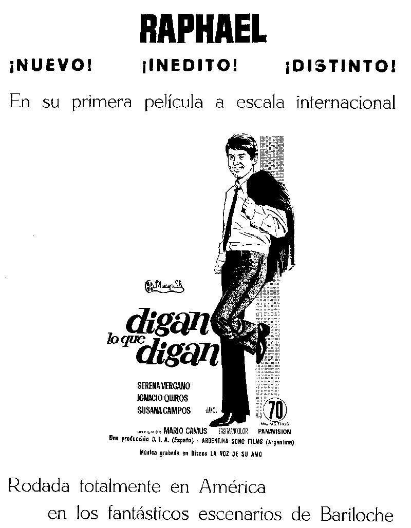 72. «Пусть говорят»/  Digan lo que digan (Испания, Аргентина, 1968.  реж. Марио Камус) 37.8 млн чел 