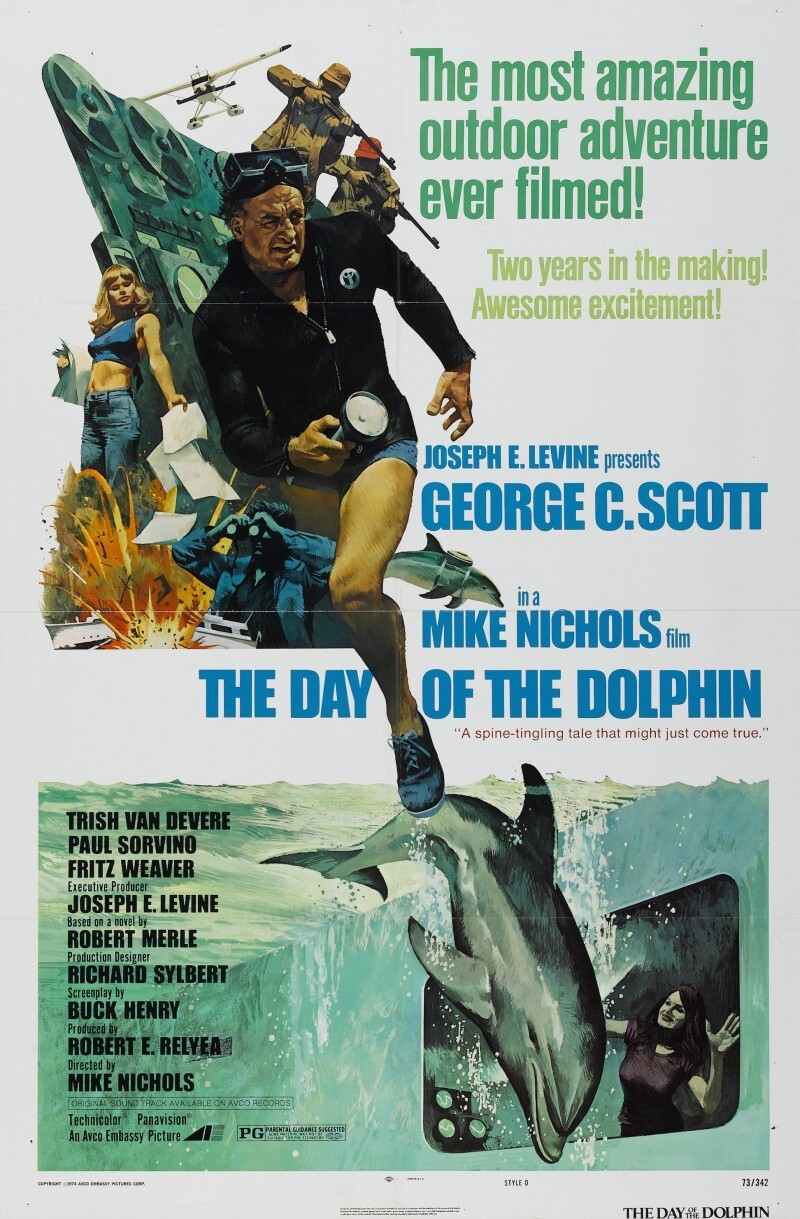 139. «День дельфина»/ The Day of the Dolphin (США. 1973. реж. Майк Николс) 26.2 млн чел.
