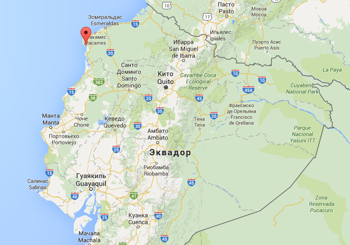 Землетрясение в Эквадоре 16 апреля 2016 года