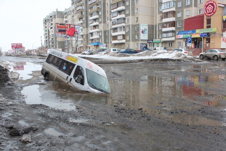 Суровые омские дороги