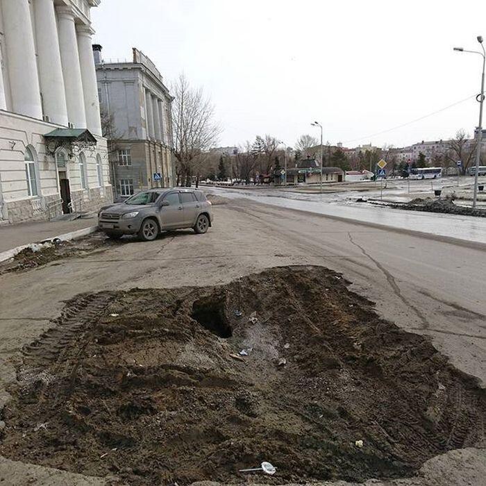 Одна из центральных улиц города Омска