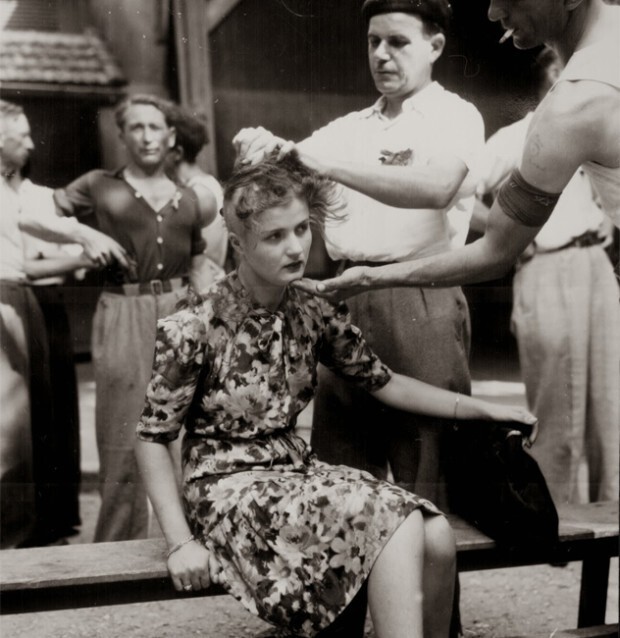 Женщин, поддерживавших нацистов, во Франции обривали наголо