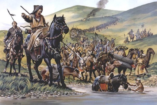 Монголы в походе.