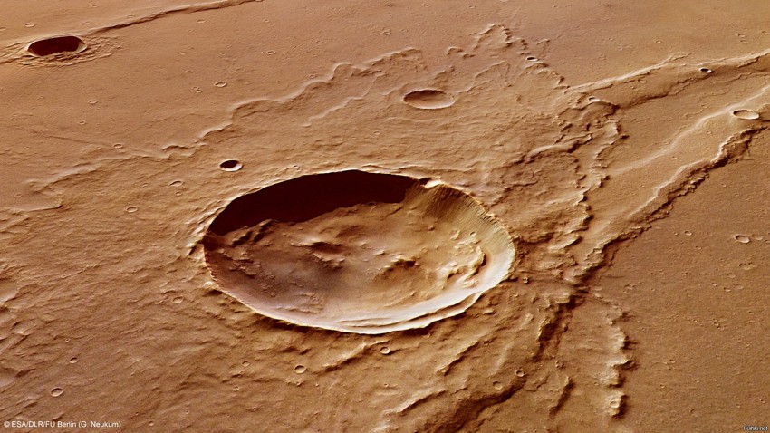 Кратер на Марсе, называется Скиапарелли
