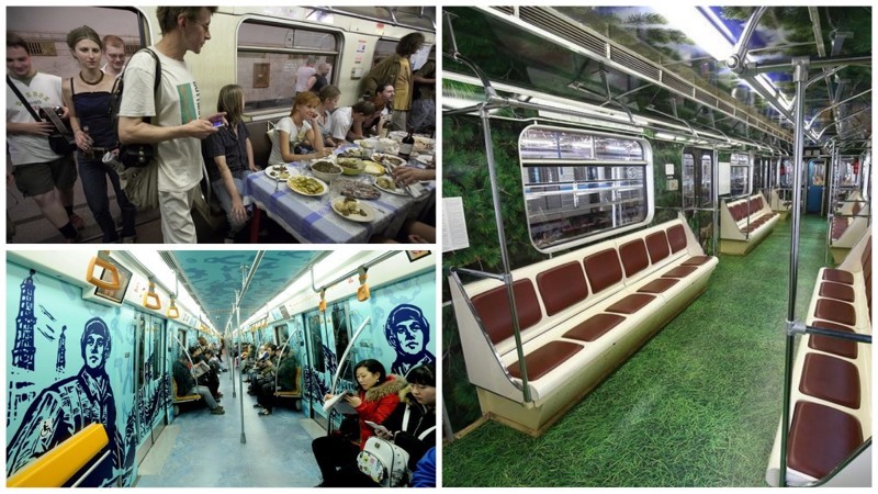 Самые необычные вагоны метро со всего мира