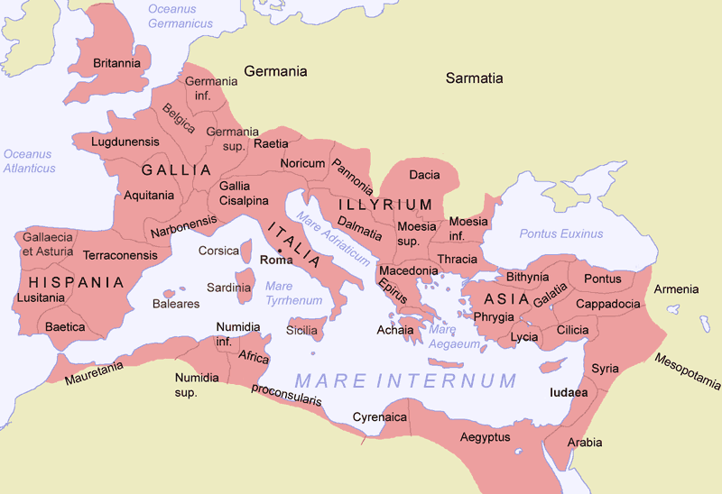 Какие языки получили наибольшее распространение в Римской империи?