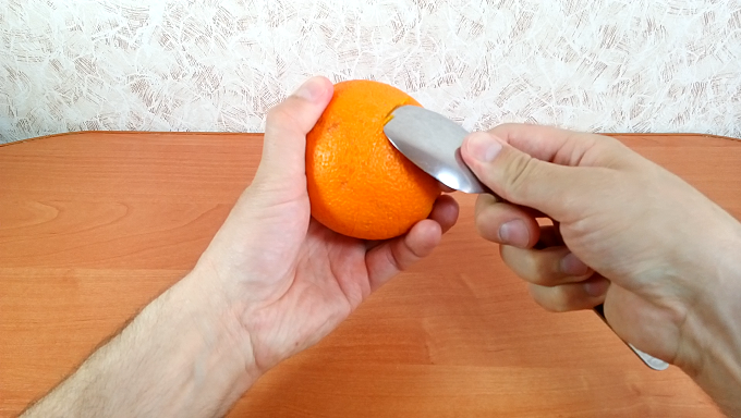 Как оригинально почистить апельсин