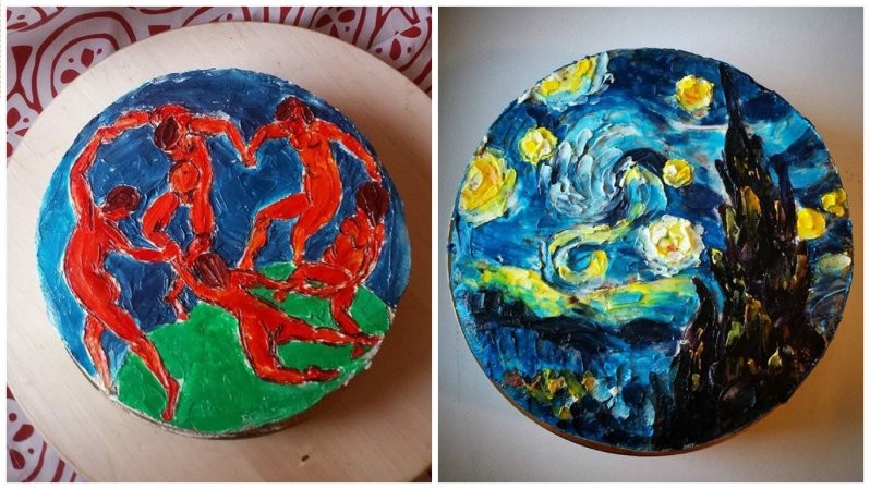 Союз художника и кондитера:  необычные торты, украшенные картинами Ван Гога, Шагала и Дали