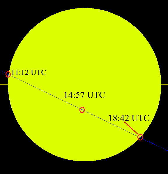 Прохождение Меркурия по диску Солнца 9 мая 2016 года