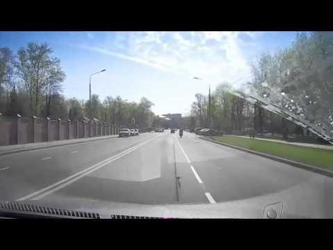 Авария с мотоциклистом в Москве 