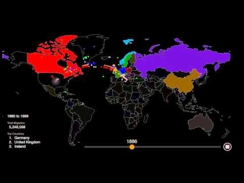 Миграционные потоки в США за последние 200 лет. Инфографика 