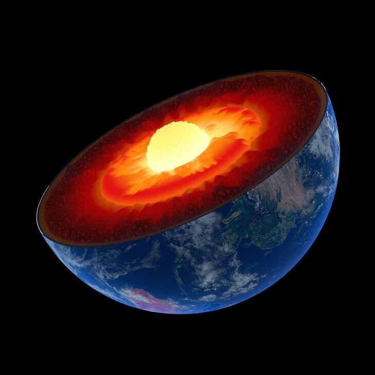 Ядро Земли практически такое же горячее, как Солнце.