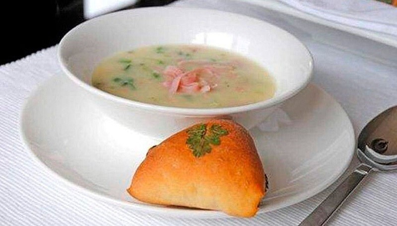 Картофельный суп с ветчиной из термоса