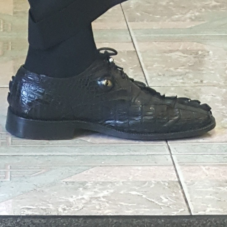 Ботинок в виде крокодила 