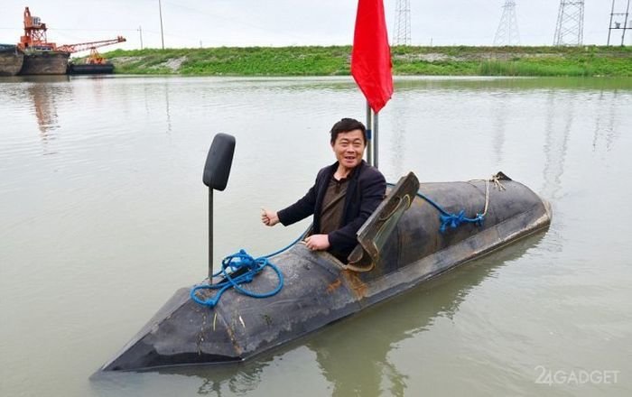 Китайский фермер построил собственную подлодку 