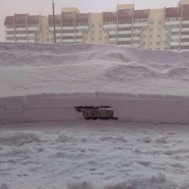 снегопад в Хабаровске
