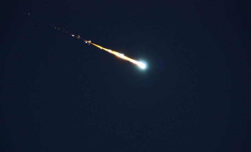 Видео падения метеорита в США