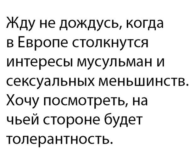 Толерантность – это смерть для организмов и социума