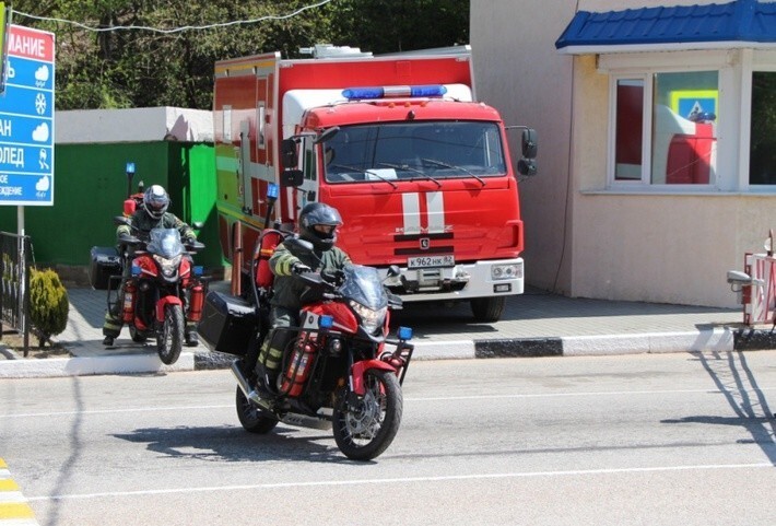 На трассе «Симферополь-Алушта» появились спасатели на мотоциклах