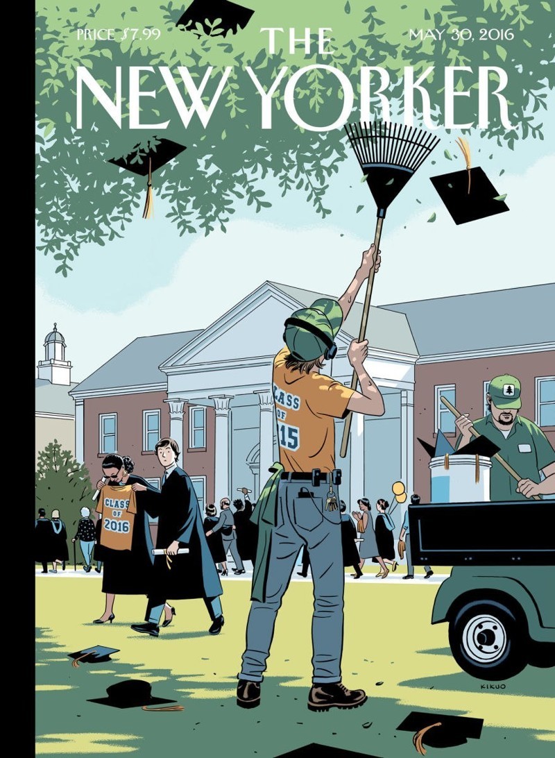 Журнал The New Yorker пошутил на своей обложке над будущим выпускников