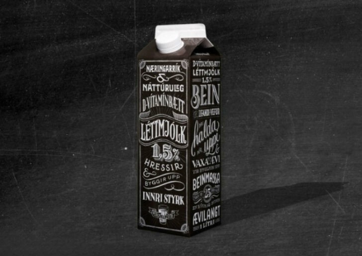 Литр молока в картонной упаковке в стиле виски Jack Daniel’s