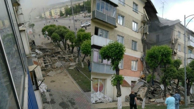 В Междуреченске рухнул подъезд жилого дома