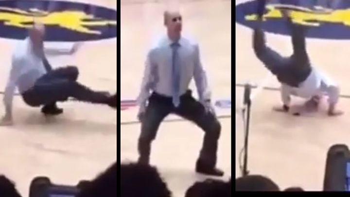 Директор школы поразил учеников своим зажигательным танцем